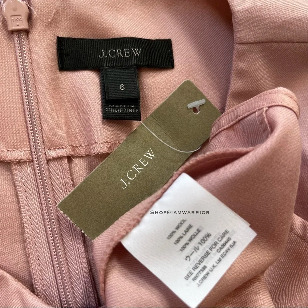 J.Crew NWT rose pink peplum top in super 120s fine wool *shop@iamwarrior